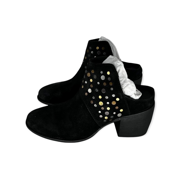 SEY Collections Women's Block Heel Suede Studded Mule - 6 - Picture 1 of 6
